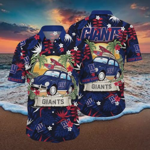News Yorks Giants NFL Flowers Unique Gift Hawaiian Shirt Gift for Men and Women