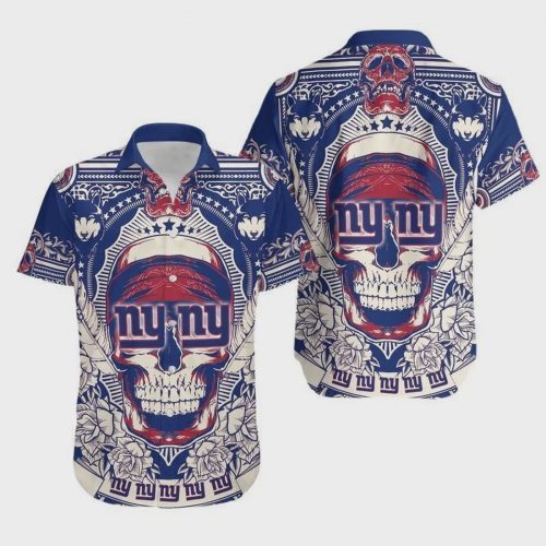 News Yorks Giants Skull NFL Hawaiian Shirt Gift for Men and Women