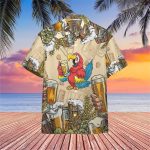 Vibrant Parrot and Beer Hawaiian Shirt for a Stylish Summer – Shop Now!