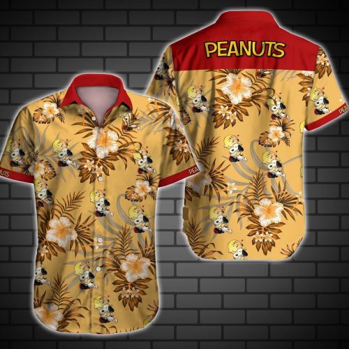 Peanuts Snoopy 3D Button Hawaiian Shirt Gift for Men Dad Father