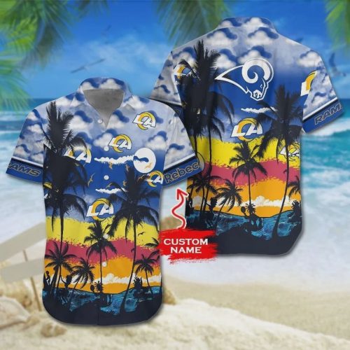 Personalized Los Angeles Rams NFL Graphic Hawaiian Shirt Gift for Men and Women