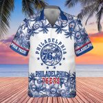 Philadelphia 76ers 3D Button 3D Button Hawaiian Shirt Gift for Men Dad Father Gift for Men Dad Father V11