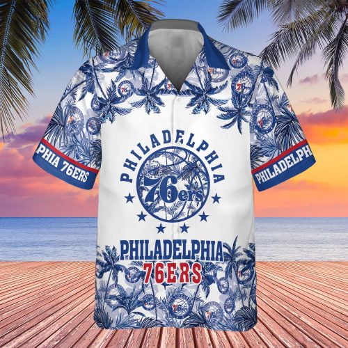 Philadelphia 76ers 3D Button 3D Button Hawaiian Shirt Gift for Men Dad Father Gift for Men Dad Father V11