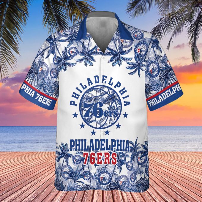 Philadelphia 76ers 3D Button 3D Button Hawaiian Shirt Gift for Men Dad Father Gift for Men Dad Father V11