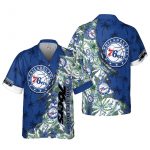 Philadelphia 76ers 3D Button 3D Button Hawaiian Shirt Gift for Men Dad Father Gift for Men Dad Father V15