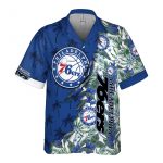 Philadelphia 76ers 3D Button 3D Button Hawaiian Shirt Gift for Men Dad Father Gift for Men Dad Father V15