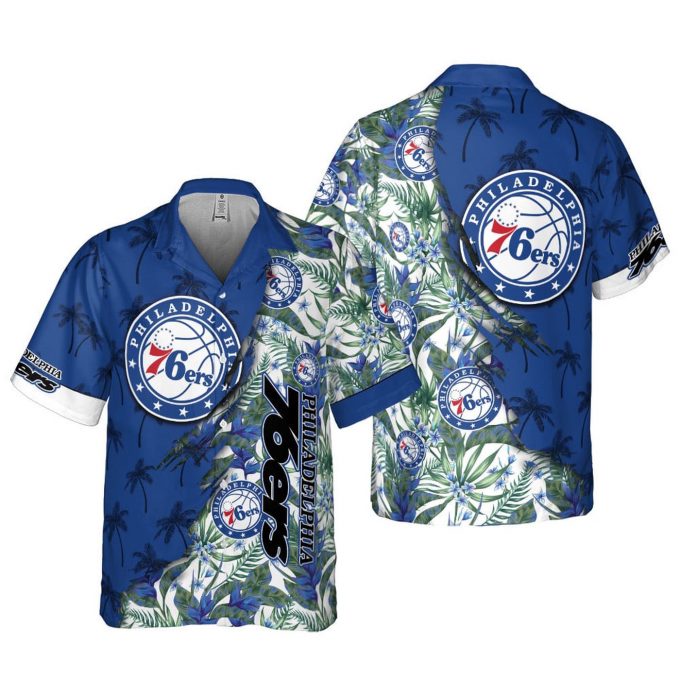 Philadelphia 76ers 3D Button 3D Button Hawaiian Shirt Gift for Men Dad Father Gift for Men Dad Father V15