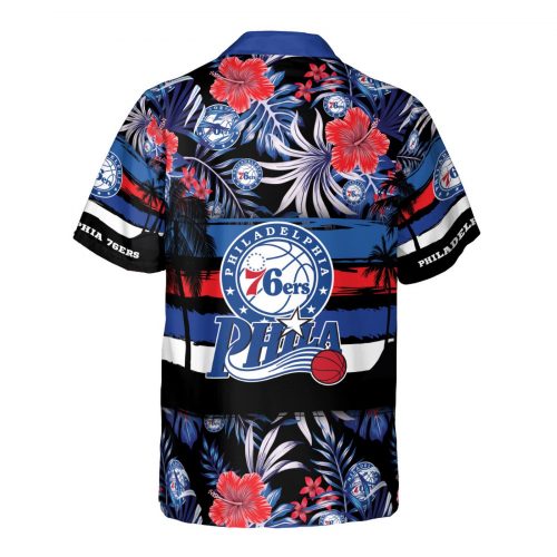 Philadelphia 76ers 3D Button 3D Button Hawaiian Shirt Gift for Men Dad Father Gift for Men Dad Father V55