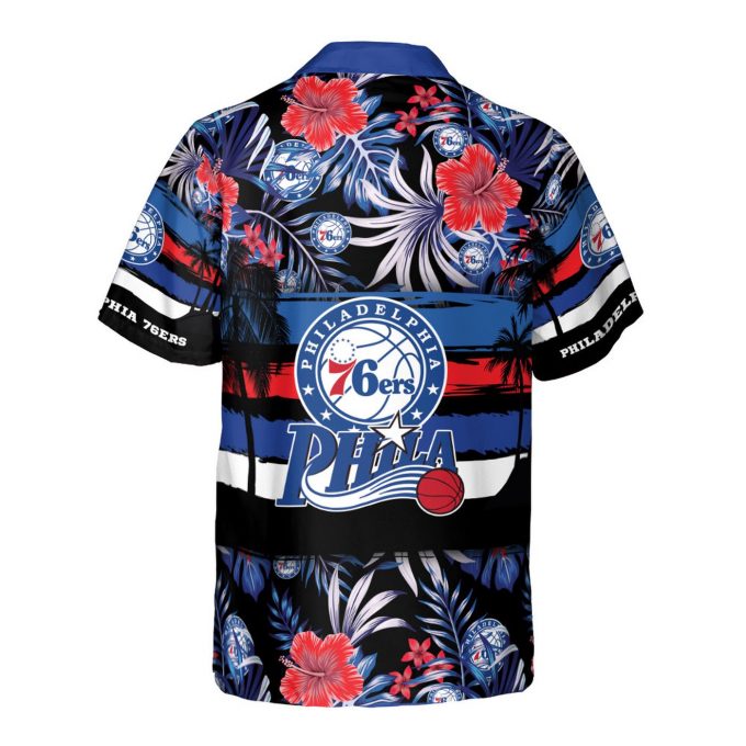 Philadelphia 76ers 3D Button 3D Button Hawaiian Shirt Gift for Men Dad Father Gift for Men Dad Father V55