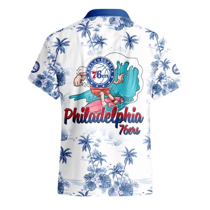 Philadelphia 76ers 3D Button 3D Button Hawaiian Shirt Gift for Men Dad Father Gift for Men Dad Father V56