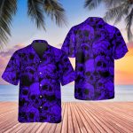 Purple Head Skull Hawaiian Shirt Skull & Viking Aloha Shirt