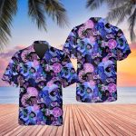 Purple Jellyfish Skull Hawaiian Shirt Skull & Viking 3D  Clothing