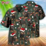 Rottweiler Green Leaf Merry Christmas Hawaiian Shirt – Trendy Aloha: Festive Holiday Style Rottweiler Green Leaf Merry Christmas Hawaiian Shirt – Trendy Aloha: Festive Holiday Style