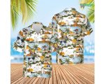 Snoopy And Friends Brown 3D Button Hawaiian Shirt Gift for Men Dad Father