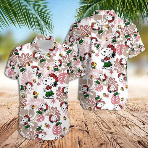 Snoopy 3D Button Hawaiian Shirt Gift for Men Dad Father Snoopy Summer 3D Button Hawaiian Shirt Gift for Men Dad Father