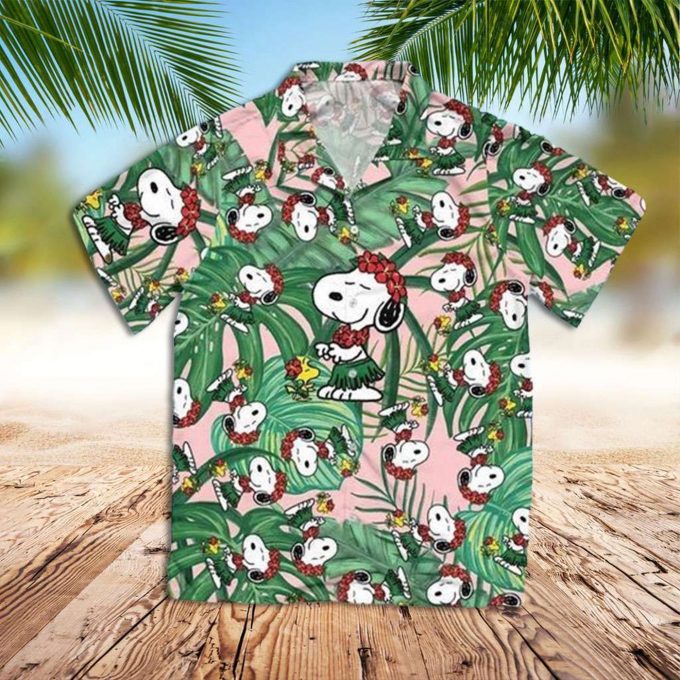 Snoopy 3D Button Hawaiian Shirt Gift for Men Dad Father Snoopy Tropical Summer 3D Button Hawaiian Shirt Gift for Men Dad Father