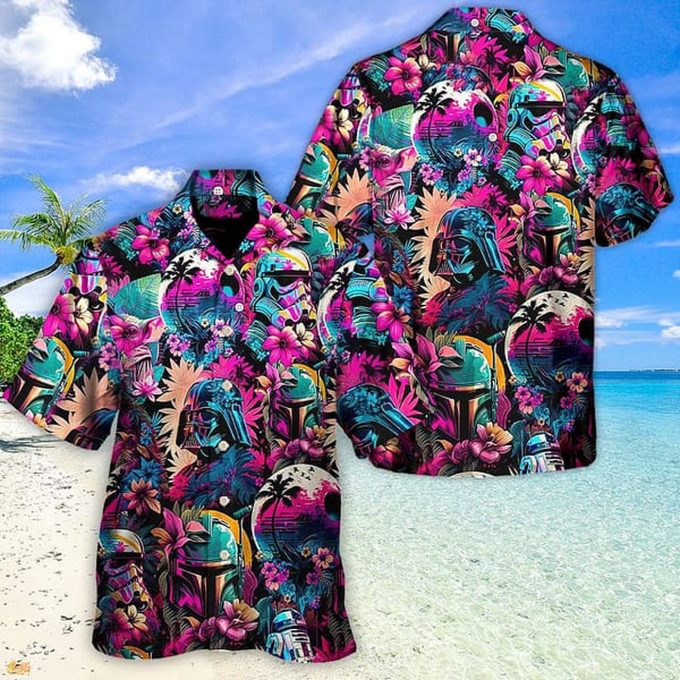 Star Wars Synthwave Hawaiian Shirt