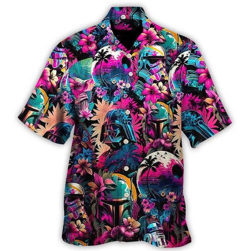 Star Wars Synthwave Hawaiian Shirt