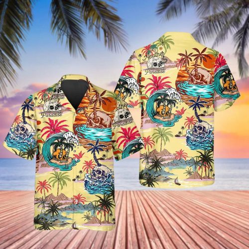 Summer Paradise Skull Hawaiian Shirt Skull & Viking 3D  Clothing