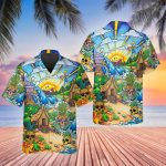 Sunny Village Beach Skull Hawaiian Shirt Skull & Viking 3D  Clothing