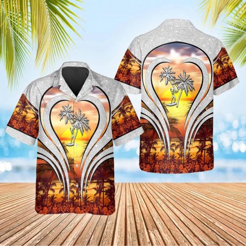 Sunset Beach Coconut Tree Skull Hawaiian Shirt Skull & Viking 3D  Clothing Skull Aloha Shirt