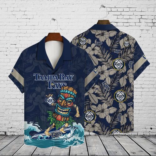 Tampa Bay Rays 2023 AOP 3D Button 3D Button Hawaiian Shirt Gift for Men Dad Father Gift for Men Dad Father V14