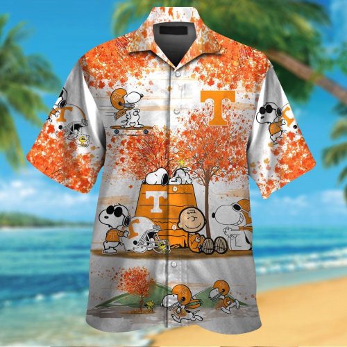 Tennessee Volunteers & Snoopy 3D Button Hawaiian Shirt Gift for Men Dad Father #2