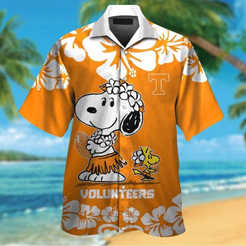 Tennessee Volunteers & Snoopy 3D Button Hawaiian Shirt Gift for Men Dad Father