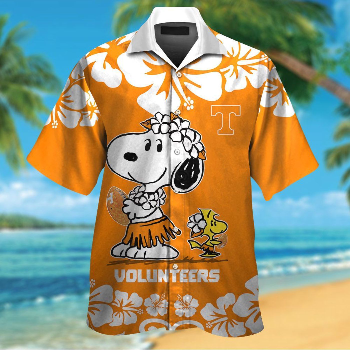 Tennessee Volunteers & Snoopy 3D Button Hawaiian Shirt Gift for Men Dad Father Tennessee Volunteers & Snoopy 3D Button Hawaiian Shirt Gift for Men Dad Father
