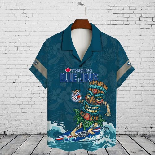 Toronto Blue Jays 2023 AOP 3D Button 3D Button Hawaiian Shirt Gift for Men Dad Father Gift for Men Dad Father V16