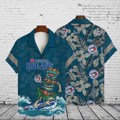 Toronto Blue Jays 2023 AOP 3D Button 3D Button Hawaiian Shirt Gift for Men Dad Father Gift for Men Dad Father V16
