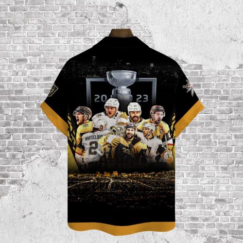 Vegas Golden Knights Champions Stanley Cup 2023 3D 3D Button 3D Button Hawaiian Shirt Gift for Men Dad Father Gift for Men Dad Father