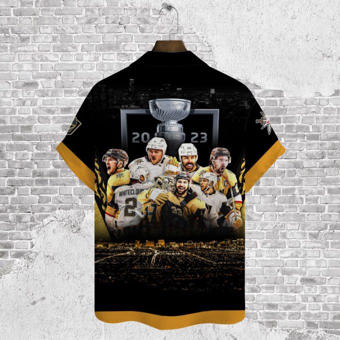 Vegas Golden Knights Champions Stanley Cup 2023 3D 3D Button 3D Button Hawaiian Shirt Gift for Men Dad Father Gift for Men Dad Father