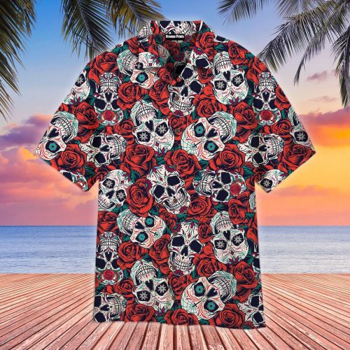 Vintage Day Of Dead Hawaiian Shirt Aloha Summer Gift For Men Women Skull Aloha Shirt