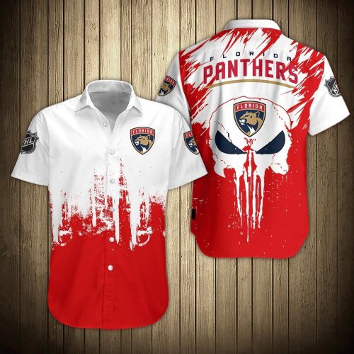 Florida Panthers NHL Skull Hawaiian Shirt – Button Up Style