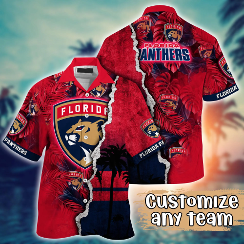 Florida Panthers Fan Flower Hawaii Shirt & Tshirt Custom Summer Football Shirts
