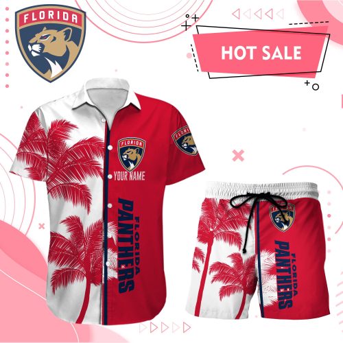 Florida Panthers Custom NHL Men s Short Sleeve Hawaii Shirt – T-34866