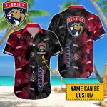 Personalized Florida Panthers Hawaiian Shirt with Custom Name – Official NHL Merchandise