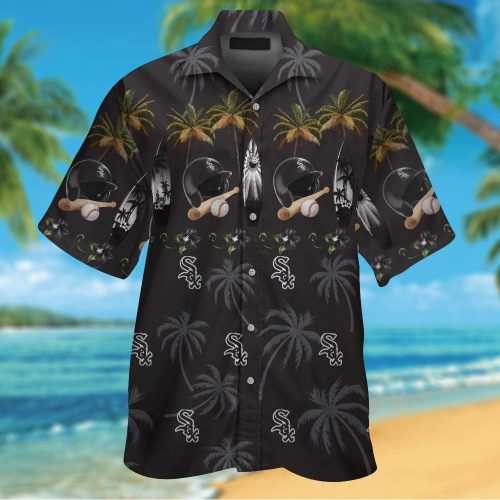 Chicago White Sox Tropical Aloha Hawaiian Shirt Set - Men Women Kids - MTE012
