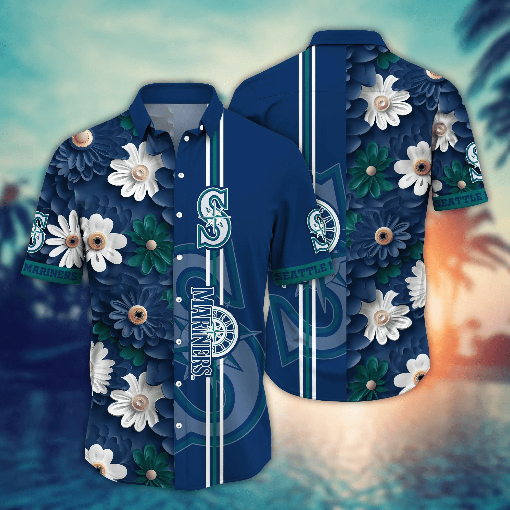 Seattle Mariners MLB Hawaiian Shirt & T-shirt Combo for Fans – Summer Football Shirts Gift Seattle Mariners MLB Hawaiian Shirt & T-shirt Combo for Fans – Summer Football Shirts Gift