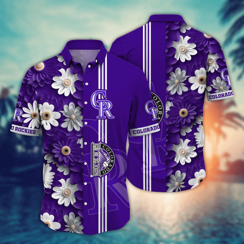 Colorado Rockies MLB Flower Hawaii Shirt & T-shirt: Perfect Summer Football Gift for Fans