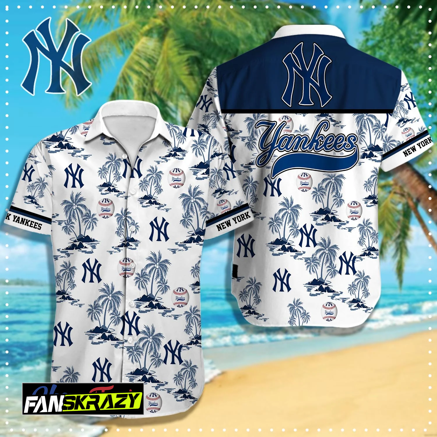 New York Yankees MLB Hawaiian Shirt – Official Team Apparel New York Yankees MLB Hawaiian Shirt – Official Team Apparel