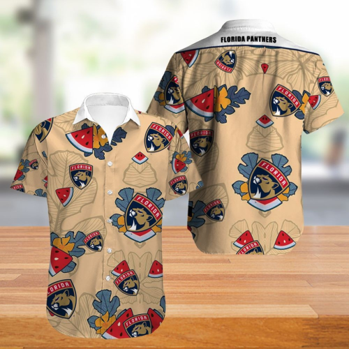 Florida Panthers Hawaiian Shirt: Tropical Leaf Button Up for Fans