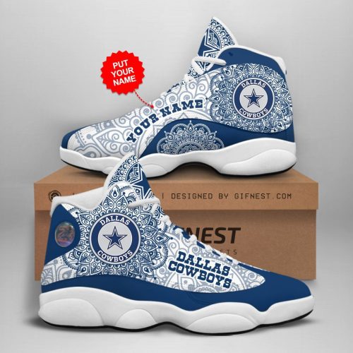 NFL Dallas Cowboys Custom Name Air Jordan 13 Shoes V7