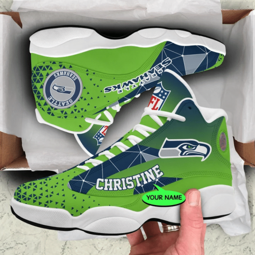 Seattle Seahawks Air Jordan 13 Sneaker Custom For Fans Gift