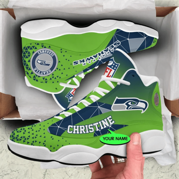 Seattle Seahawks Air Jordan 13 Sneaker Custom For Fans Gift