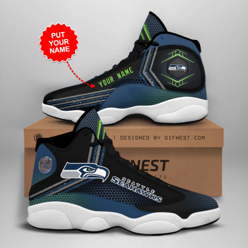 Seattle Seahawks Air Jordan 13 Sneaker Custom For Fans Gift
