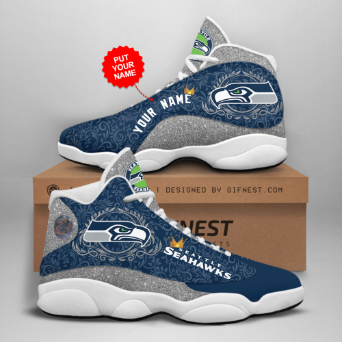 Seattle Seahawks Air Jordan 13 Sneaker Custom For Fans Gift