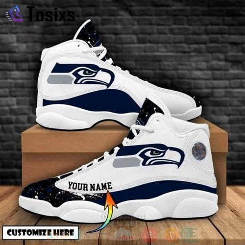 Seattle Seahawks Air Jordan 13 Sneaker Custom For Fans Gift