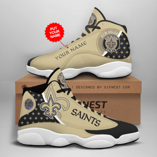 New Orleans Saints Air Jordan 13 Sneaker Custom For Fans Gift